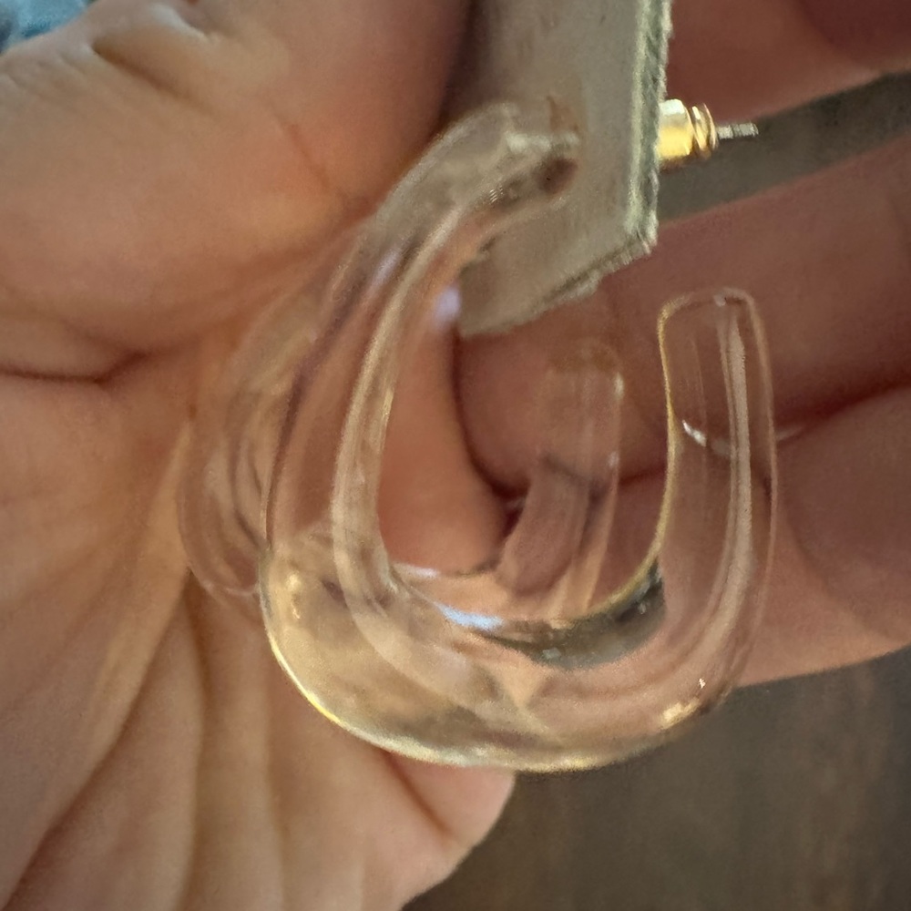 NWT Anthropologie Transparent Glass Earrings - Picture 9 of 10